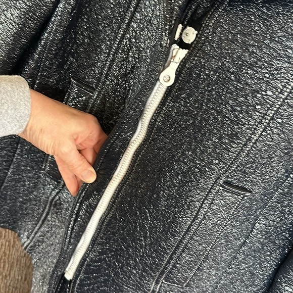 Ba&Sh Blue Volupia Coat - Navy Crinkle Shiny - Size 1 (small) - Picture 6 of 10